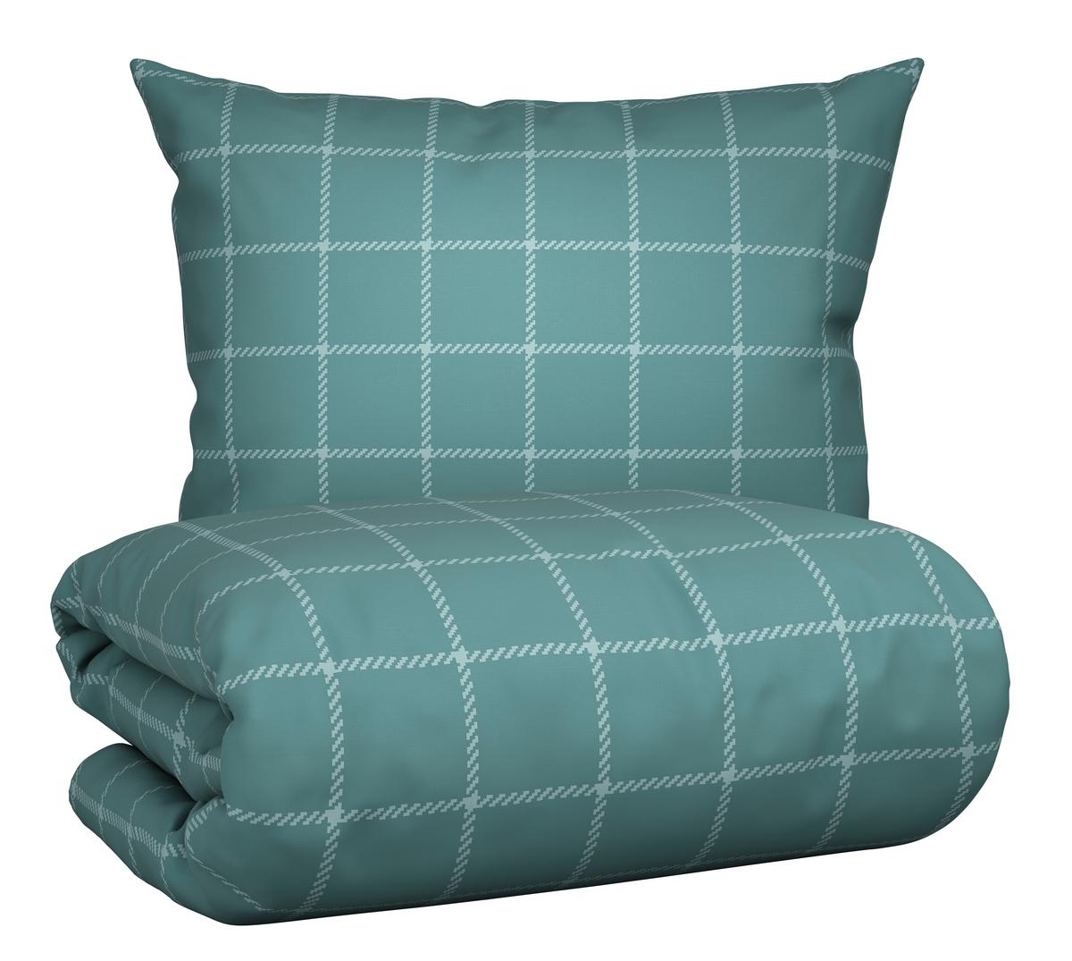 BETTWÄSCHESET KARO ALLOVER - Blau, Konventionell, Textil (160/210cm) - Mömax