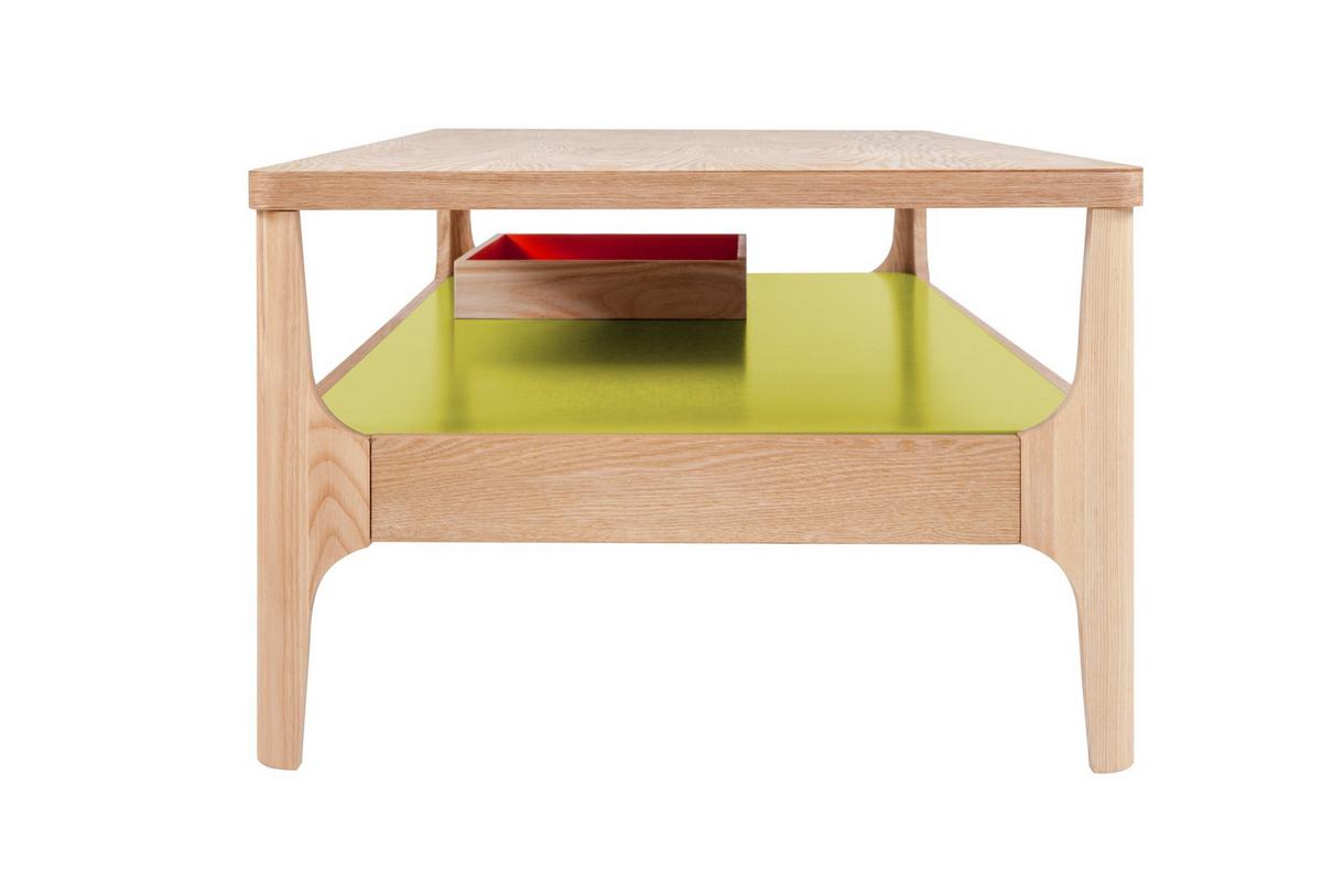 Beistelltisch Avery Ii Esche / Grün - Eschefarben/Grün, Design, Holz/Holzwerkstoff (120/40/60cm) - Kayoom