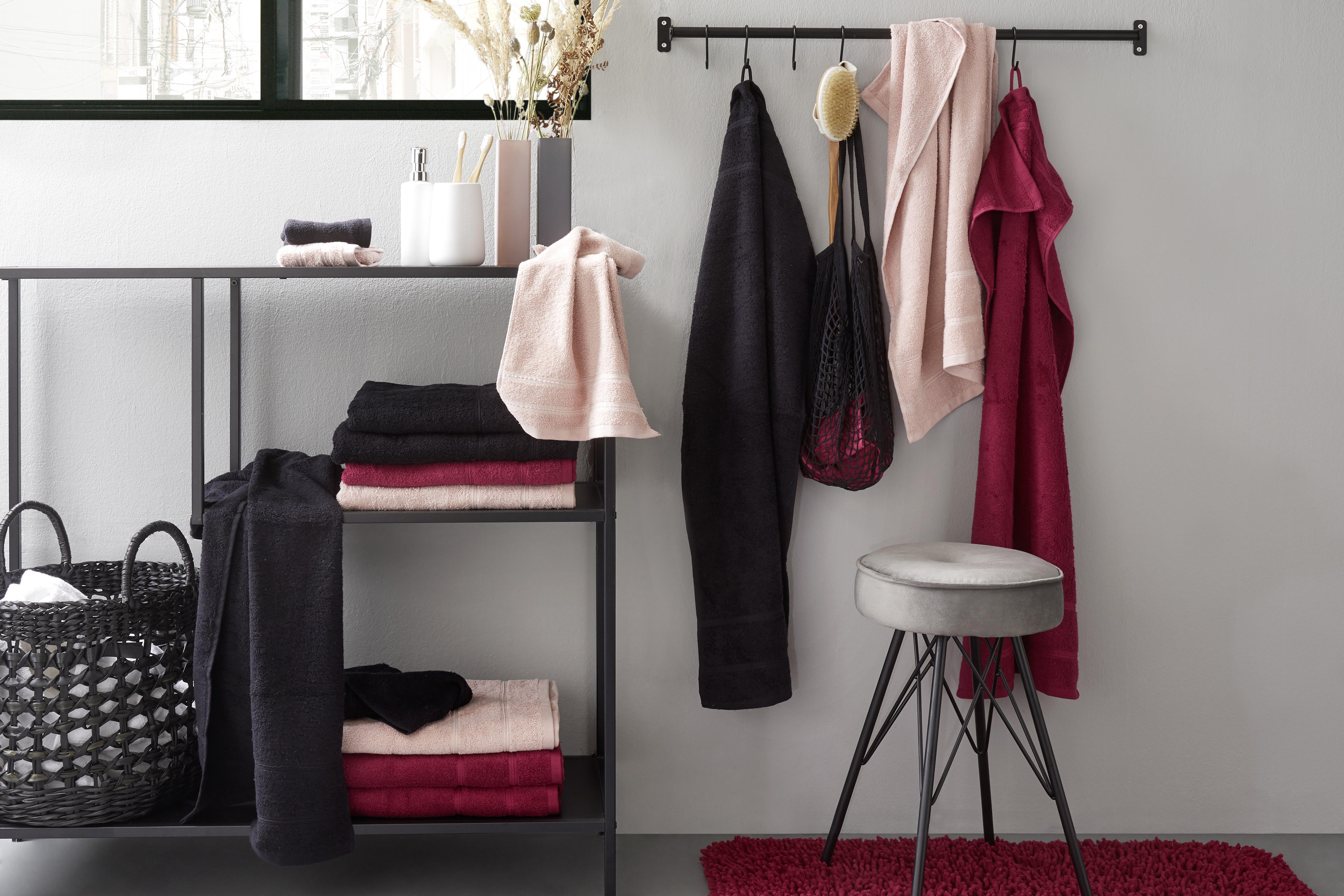 HANDDUK MELANIE -AKT- - svart, textil (50/100cm) - Modern Living