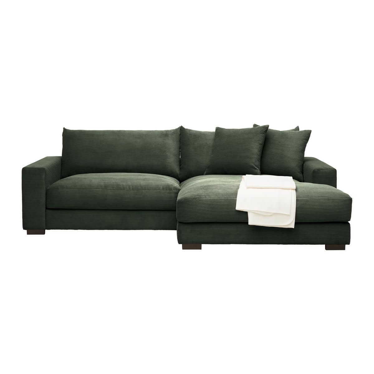 Wohnlandschaft Pedro in Grün - Dunkelgrün, MODERN, Textil (265/180cm) - Mömax
