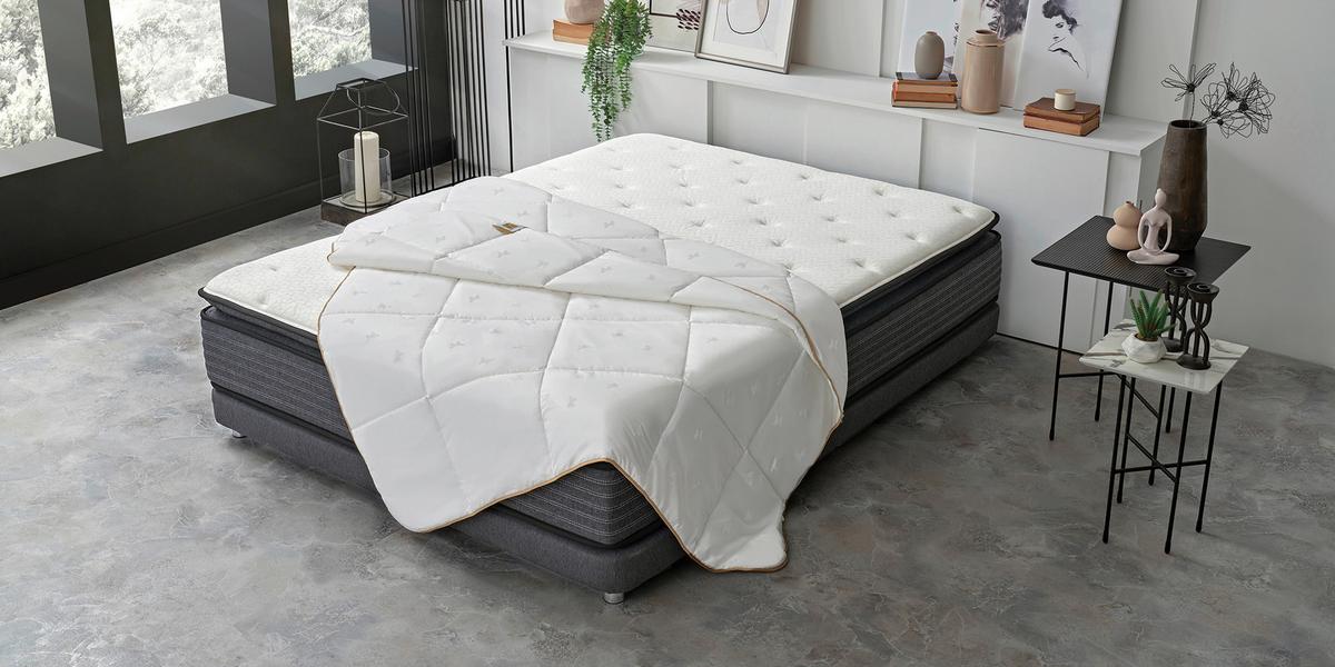 Bettdecke Dacron Climarelle ca. 135x200x4 cm Weiß - Weiß, Basics, Textil (135/200/4cm) - Yatas