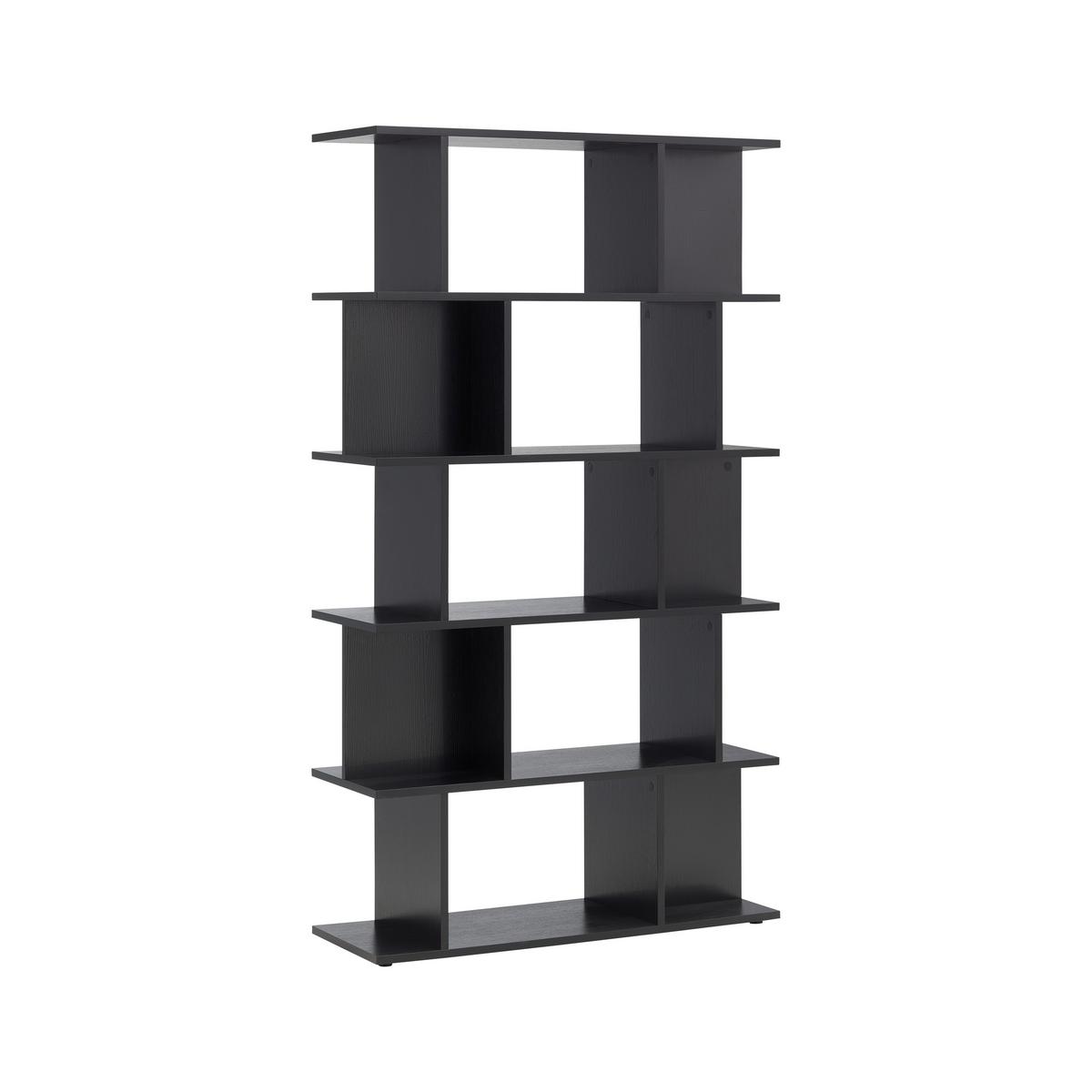 Regal Pizzo Schwarz - Schwarz, Modern, Holzwerkstoff (100/177/35cm) - Mömax