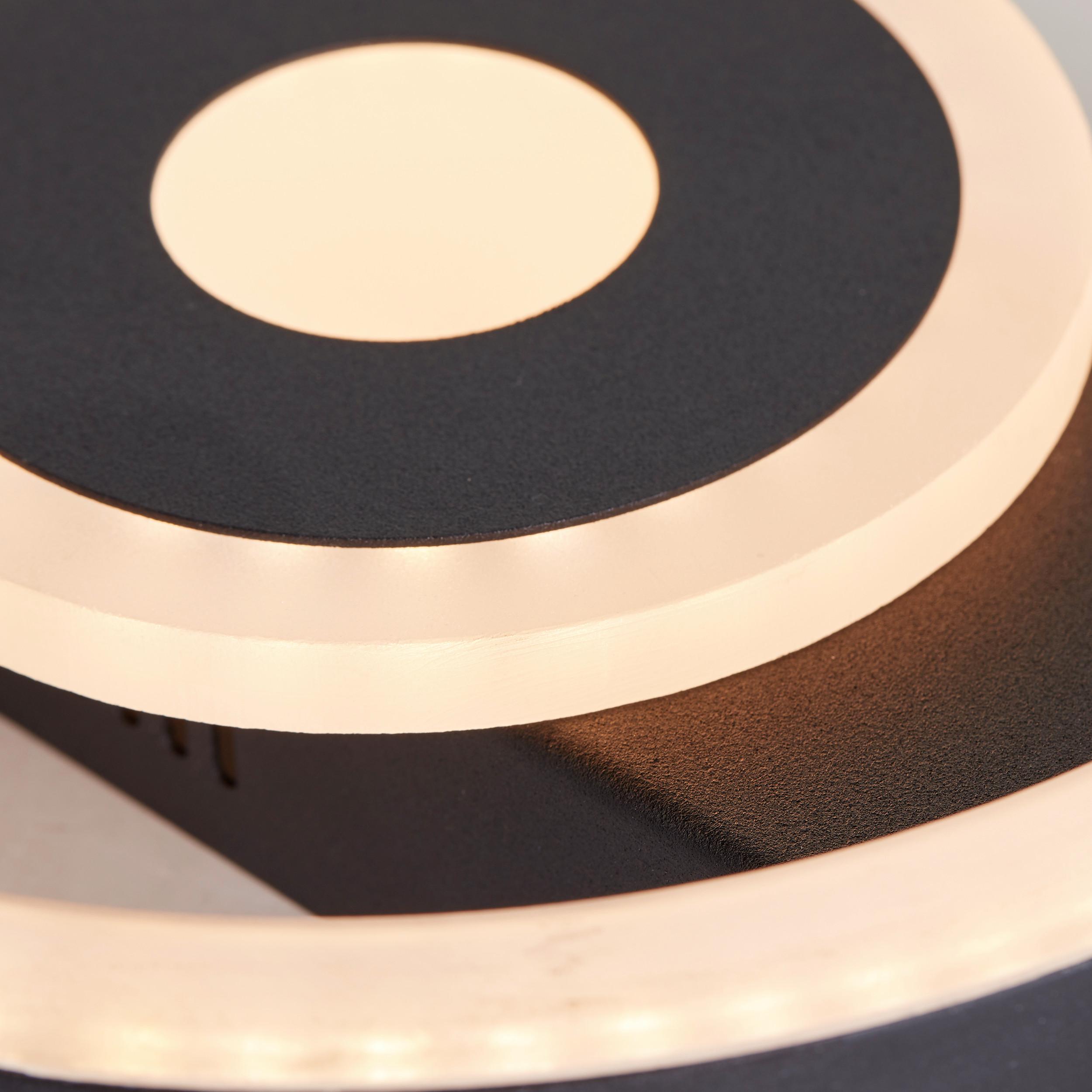 LED-Deckenleuchte Maureen Schwarz max. 12 Watt - Schwarz, Basics, Kunststoff/Metall (5/20/20cm) - Brilliant