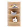 VÄGGHYLLA MATEO - svart/ekfärgad, Modern, trämaterial (50/95,5/18,2cm) - Mömax