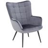 Relaxsessel in Grau - Schwarz/Grau, Modern, Textil/Metall (72cm) - Mömax