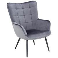 Relaxsessel in Grau - Schwarz/Grau, Modern, Textil/Metall (72cm) - Mömax