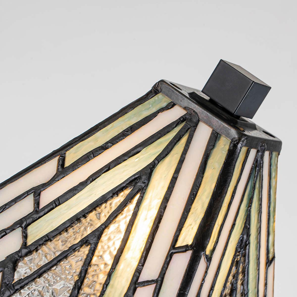 Asztali Lámpa Tf-Alderley-Tl-S - sötétbarna/többszínű, Konventionell, üveg/fém (32,3/13,8/13,8cm) - Elstead Lighting