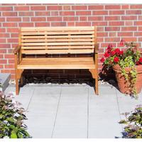 Gartenbank Akazie massiv geölt 508761 - Akaziefarben, MODERN, Holz (120/90/59,5cm) - Siena Garden