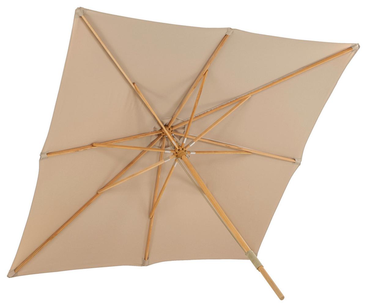 Sonnenschirm Naxos Hellbraun B: ca. 300 cm - Hellbraun, KONVENTIONELL (300/262/300cm) - Gardenson