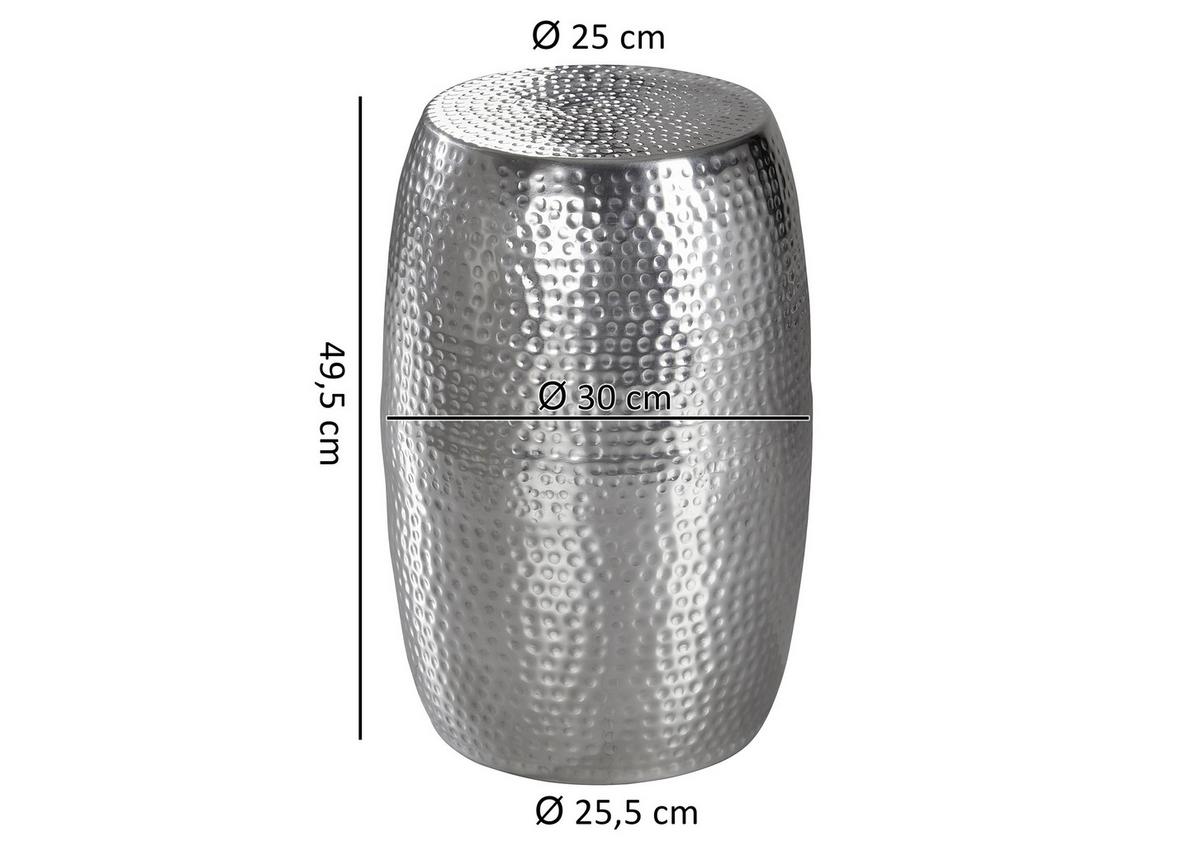 Mizica Pedro - srebrne barve, Trendi, kovina (30/30/49,5cm) - MID.YOU