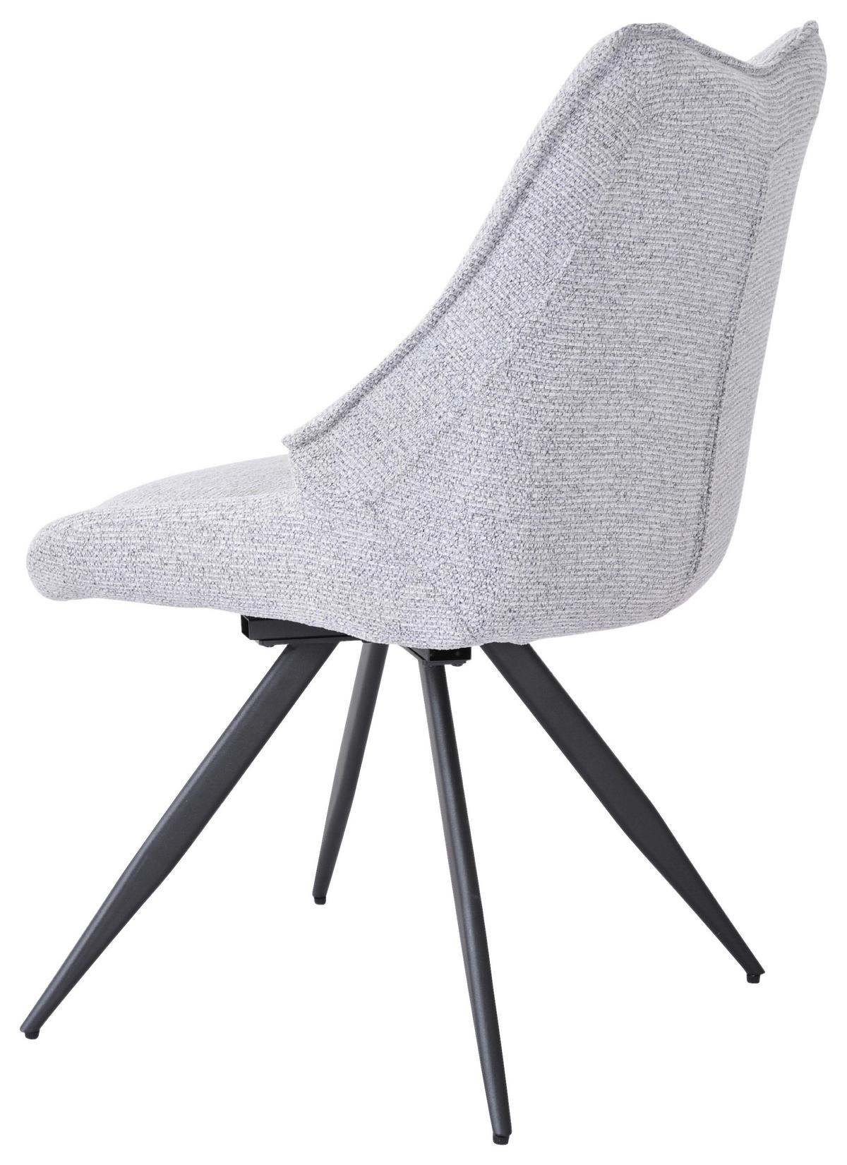 Stolica Ava - siva/crna, Design, metal/tekstil (57/90,5/64,5cm) - Premium Living