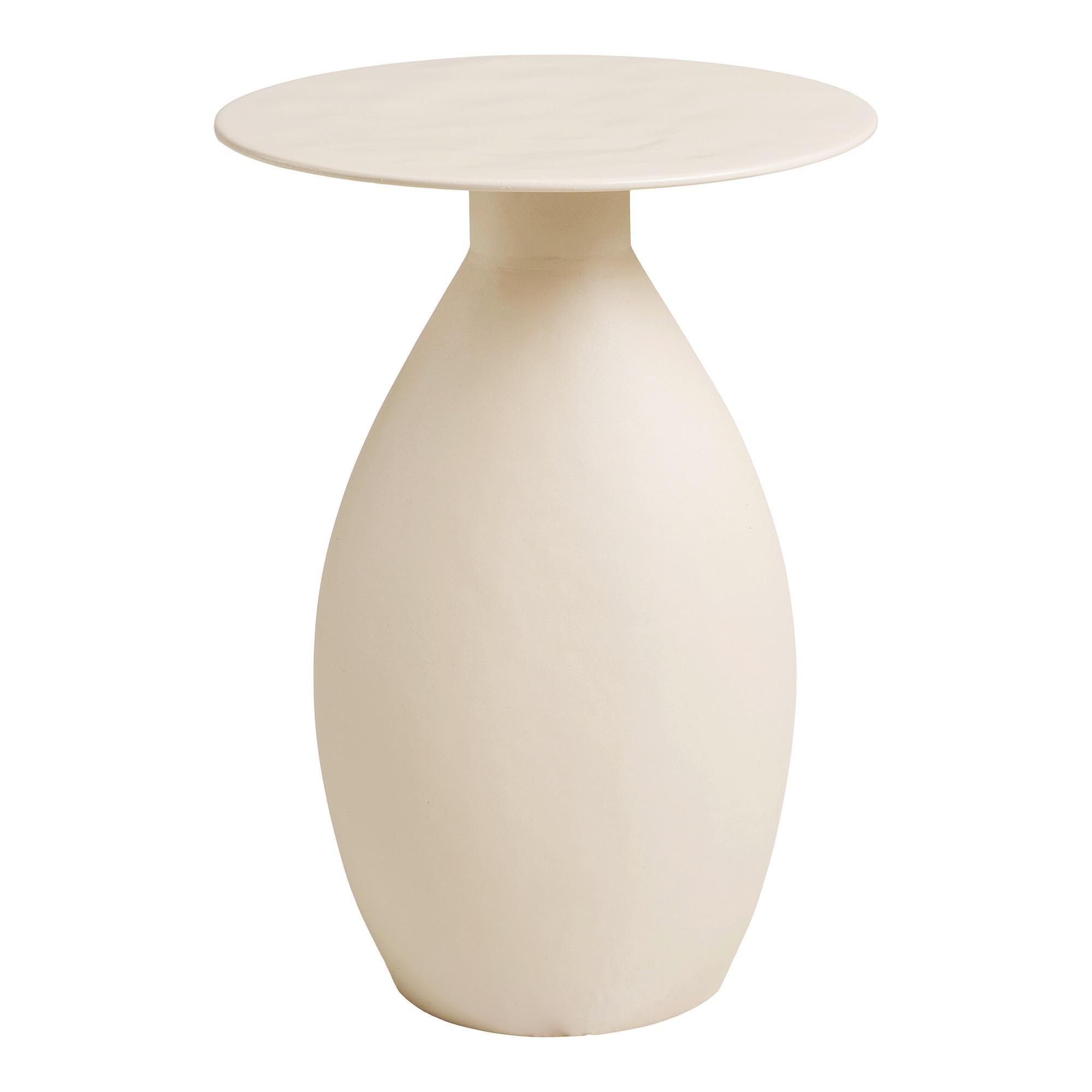 Beistelltisch Calais Creme ca. 36x36x50 cm - Creme, Design, Metall (36/36/50cm) - MID.YOU