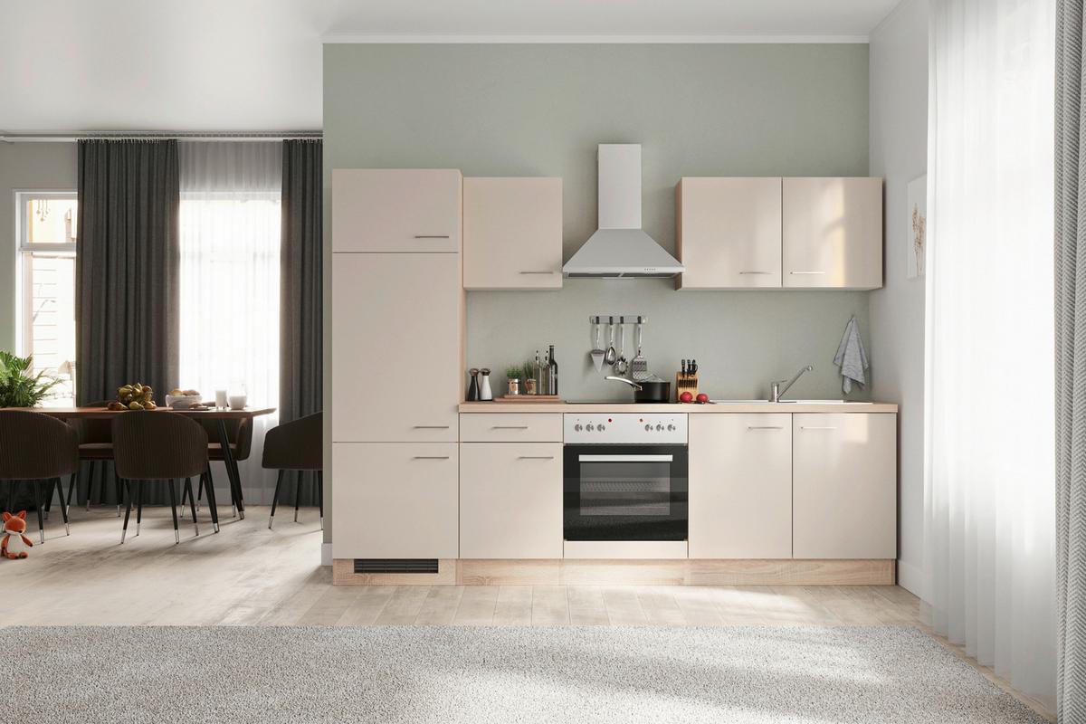 Kuhinjski Blok Nepal - barve nerjavečega jekla/kašmir, Moderno, kovina/leseni material (270cm) - FlexWell