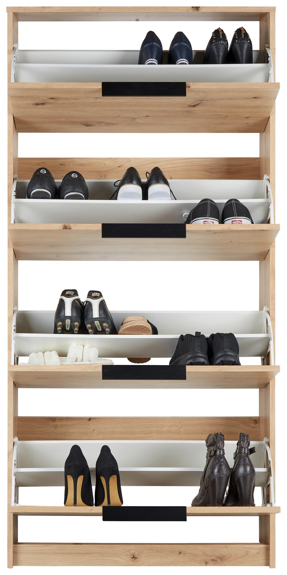 Omara Z Loputami Za Čevlje Bela, Barva Hrasta - Moderno, leseni material (79/162/25cm) - Mömax