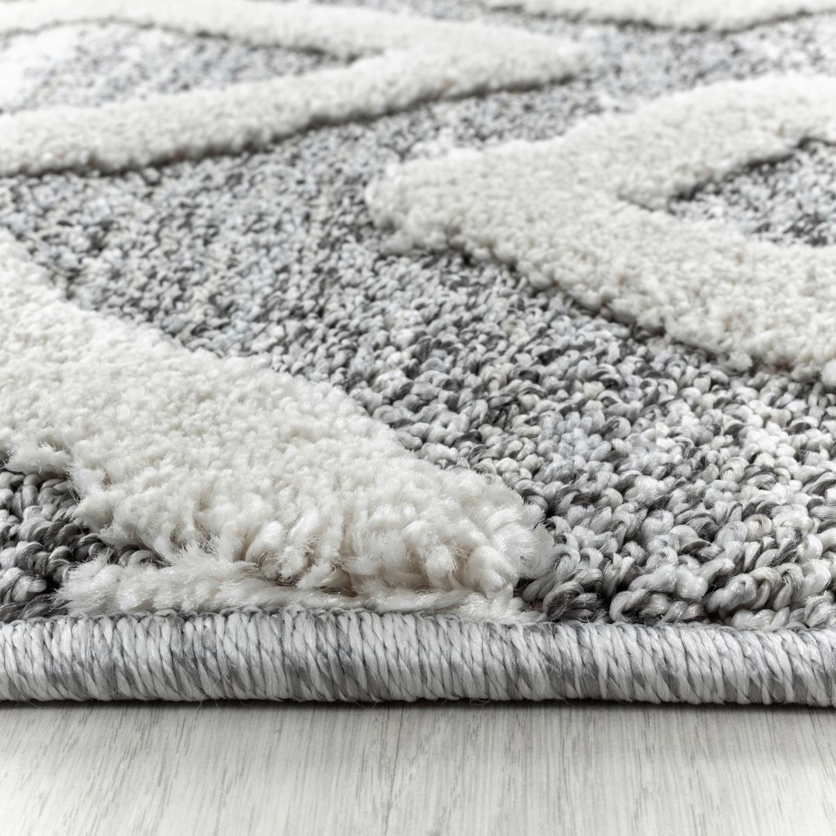 Webteppich Pisa Grau ca. 80x250cm - Grau, KONVENTIONELL, Textil (80/250cm)
