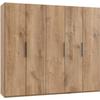 Ormar S Klasičnim Vratima Level 36 A - boje hrasta/boje kroma, Moderno, drvni materijal (250/216/58cm) - Modern Living