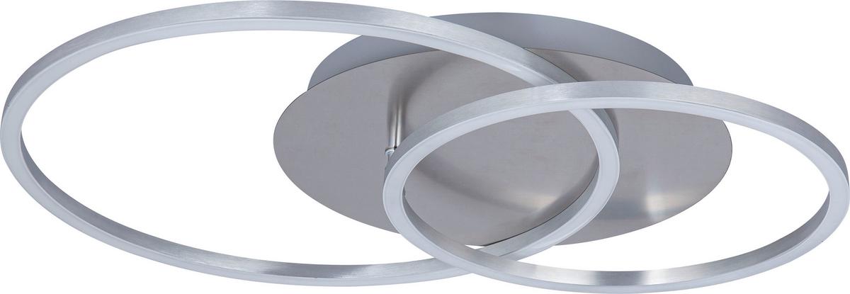 LAMPA SUFITOWA LED FONTANA *SBN* - kolor aluminiowy, Design, tworzywo sztuczne/metal (54,7/40/7cm) - Novel