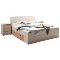 Krevet Tessona - kašmir/boje hrasta, Trend, drvni materijal/tekstil (180/200cm) - Modern Living