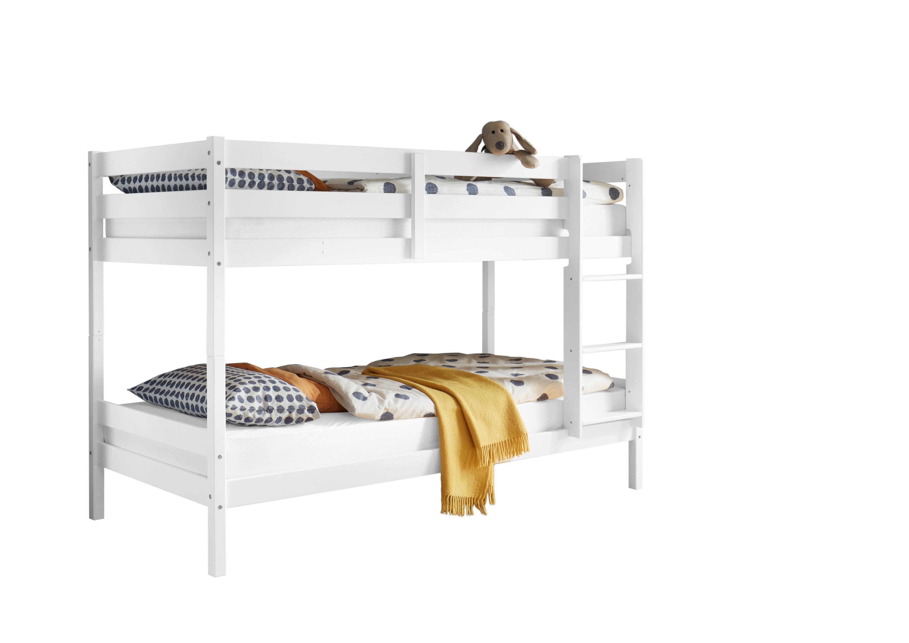PAT SUPRAETAJAT CASPER - alb, Konventionell, lemn/material pe bază de lemn (90/200cm) - Modern Living
