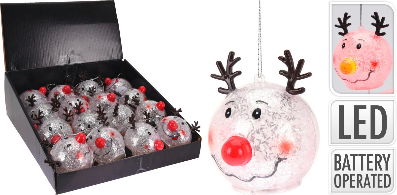 LED Karácsonyi Figura Rénszarvas - műanyag (8cm)
