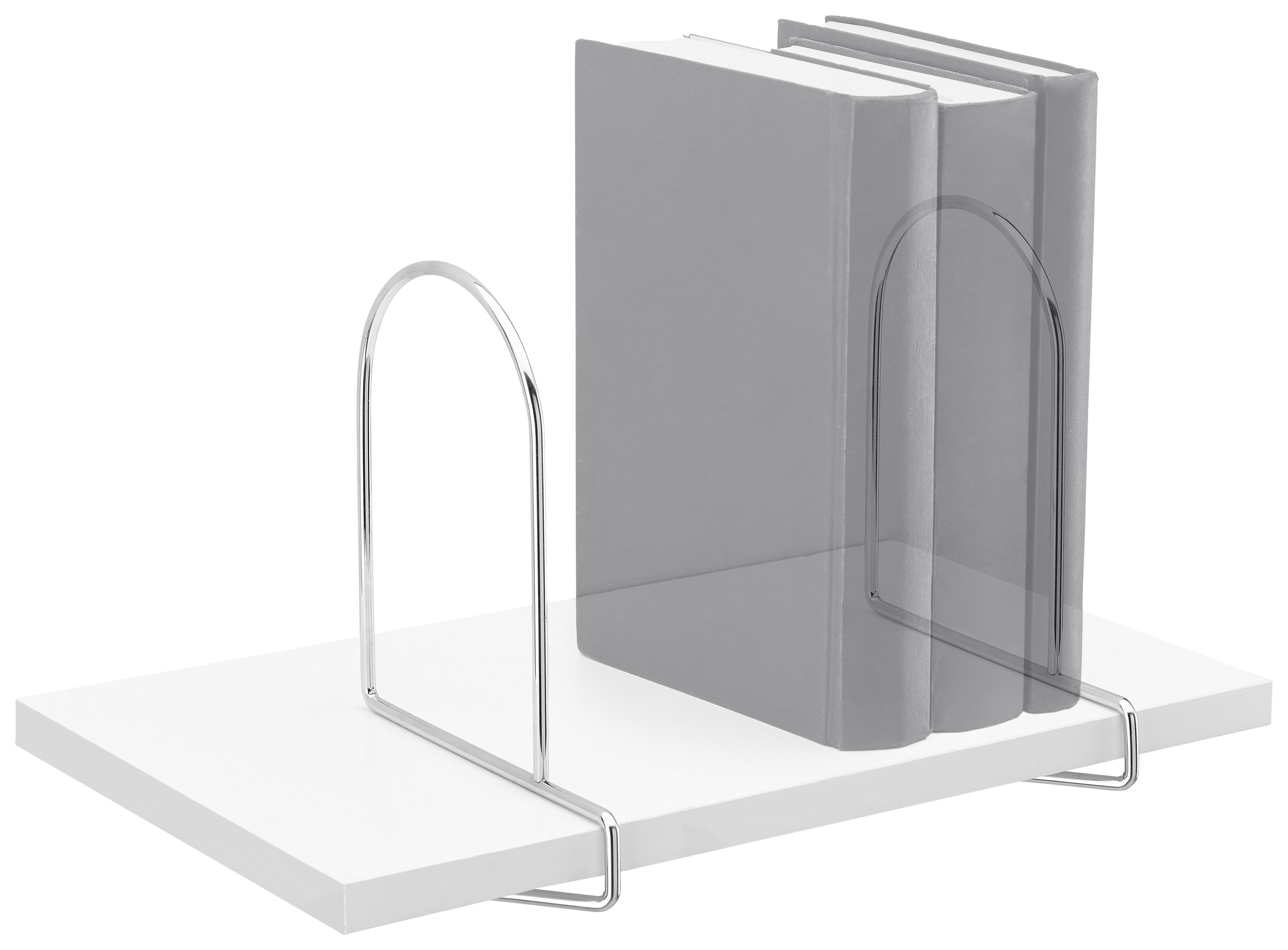 Buchstütze aus Metall - Chromfarben, Metall (17,5/5,5cm) - Mömax
