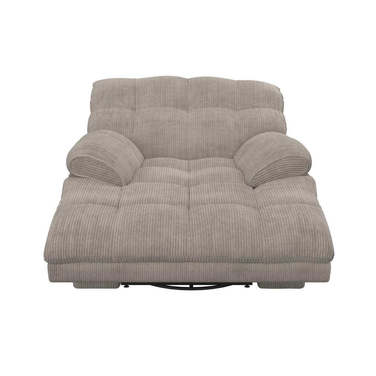 Sessel Natalie Hellgrau/Cord - Schwarz/Grau, MODERN, Holz/Textil (98/94/106cm) - Bessagi Home