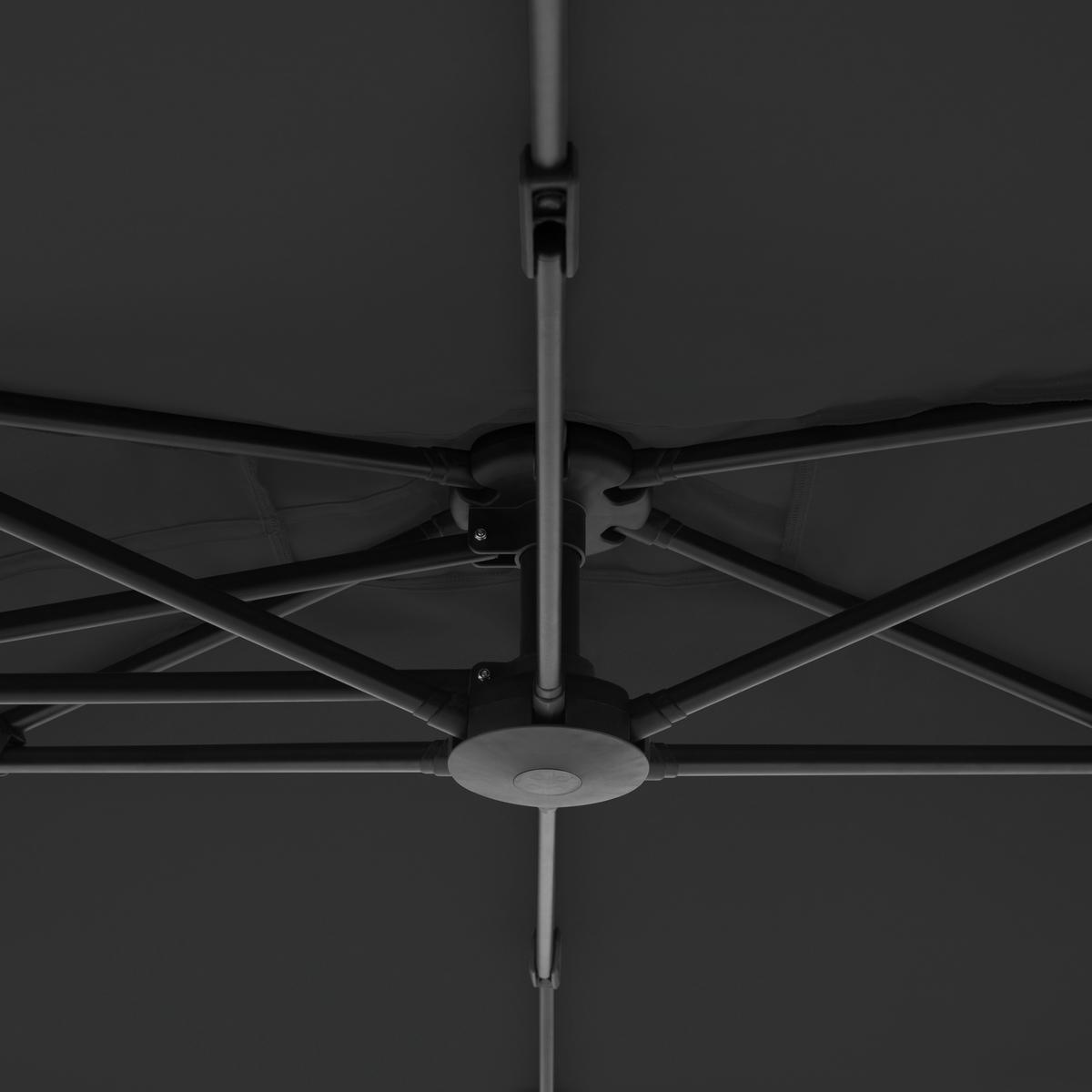 Pendelschirm Active City Schwarz ca. 240x135cm - Anthrazit/Schwarz, Basics, Textil/Metall (240/135cm) - Doppler