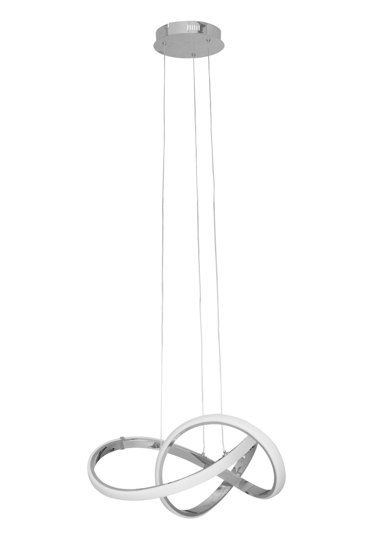 LAMPA WISZĄCA LED INDIGO - kolor chromowy, Design, tworzywo sztuczne/metal (55/150cm) - Dieter Knoll