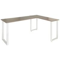 Kotna Pisalna Miza Workspace Basic I, Siva, Bela - siva/bela, Basics, kovina/leseni material (165/120/75cm) - MID.YOU