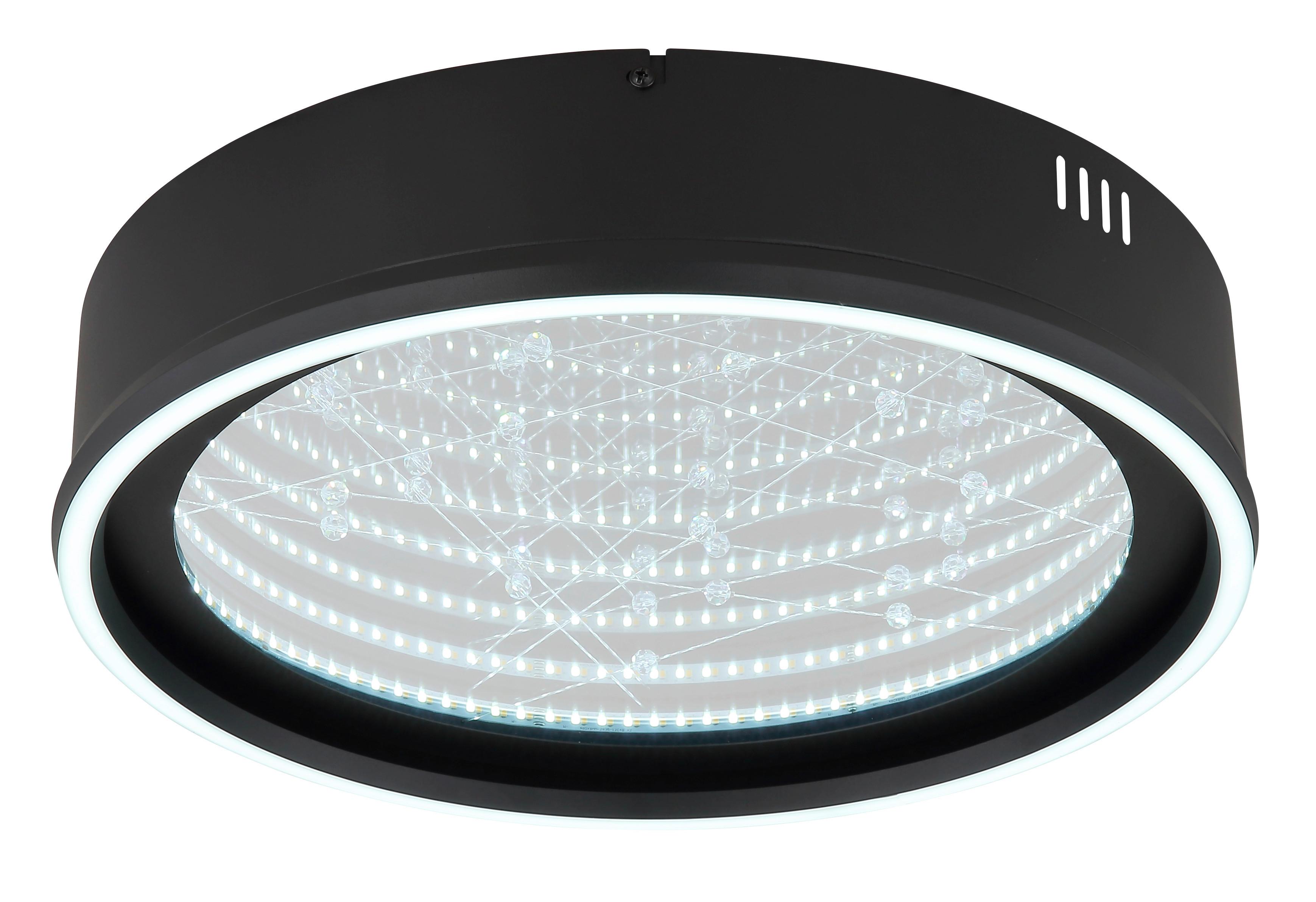 Led Stropna Svjetiljka Mirrora - bijela/prozirno, Design, staklo/metal (40/8,5cm) - Globo