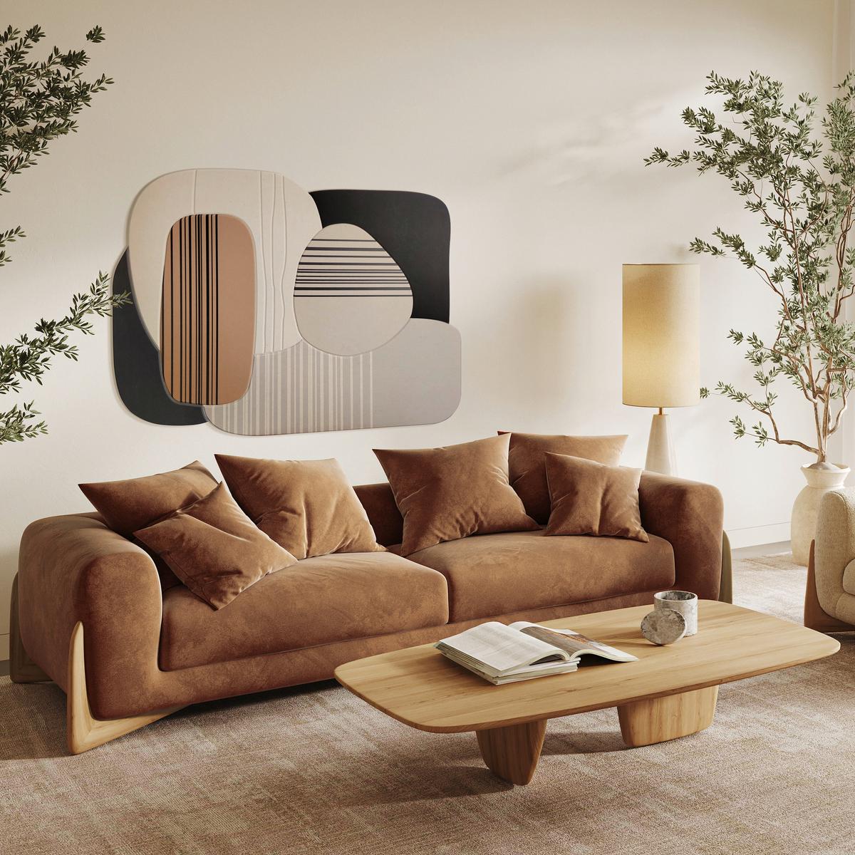 Akustični Panel Marla - črna/bež, tekstil (90/120cm) - Premium Living