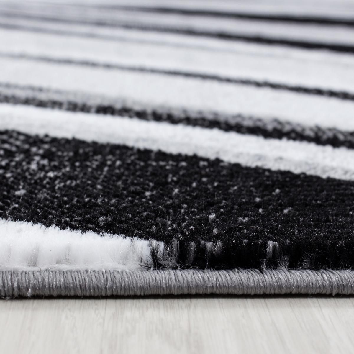 Webteppich Parma Schwarz ca. 160x230cm - Schwarz, KONVENTIONELL, Textil (160/230cm)