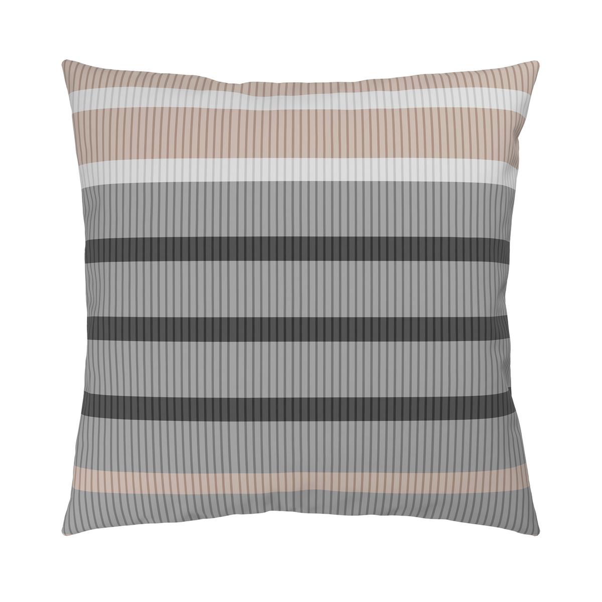 Bettwäsche Streif XL Schwarz/Beige ca. 155x220cm - Beige/Schwarz, KONVENTIONELL, Textil (155/220cm) - Mömax