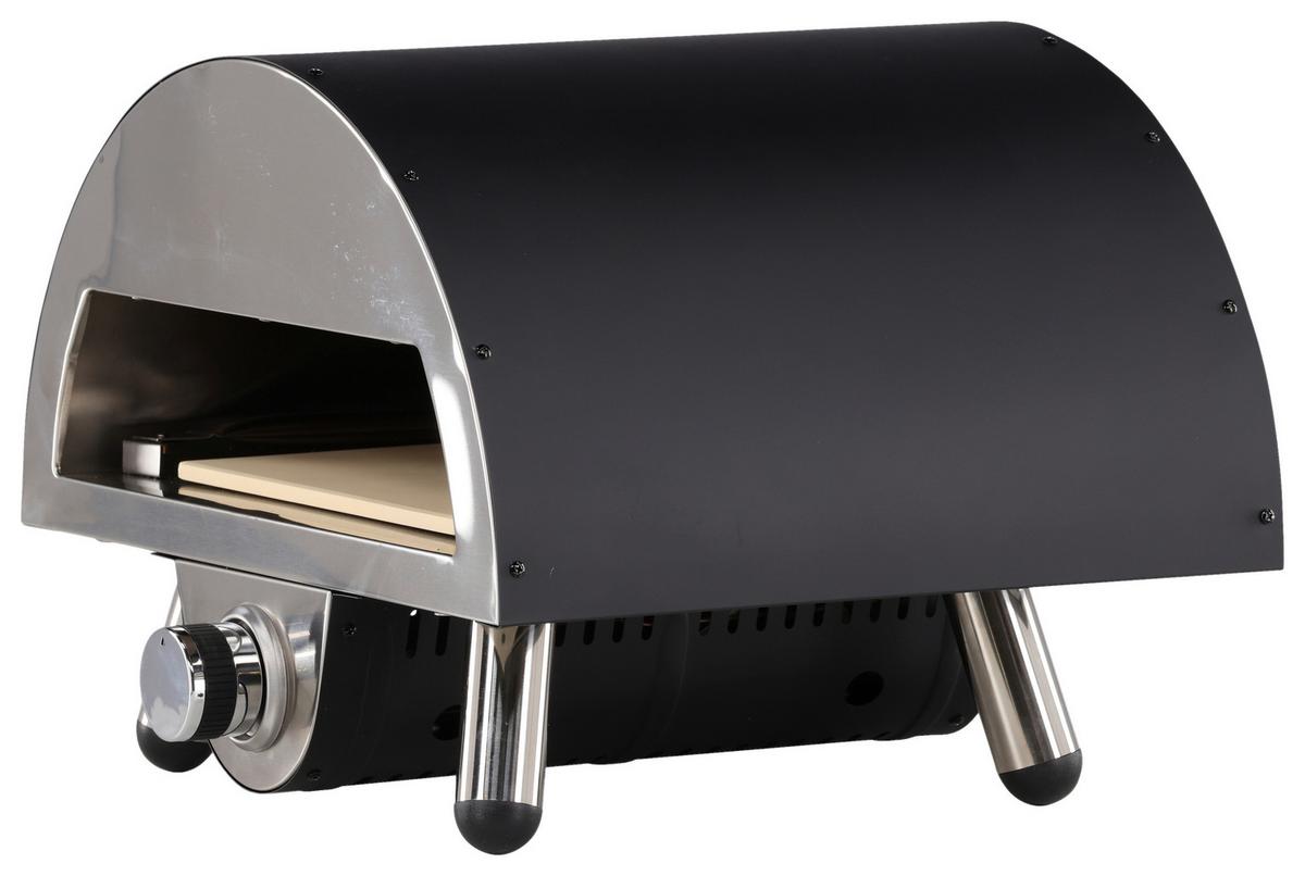 Pizzaofen Sentosa ca. 52x39x49 cm Schwarz - Schwarz, KONVENTIONELL, Metall (52/39/49cm) - Gardenson