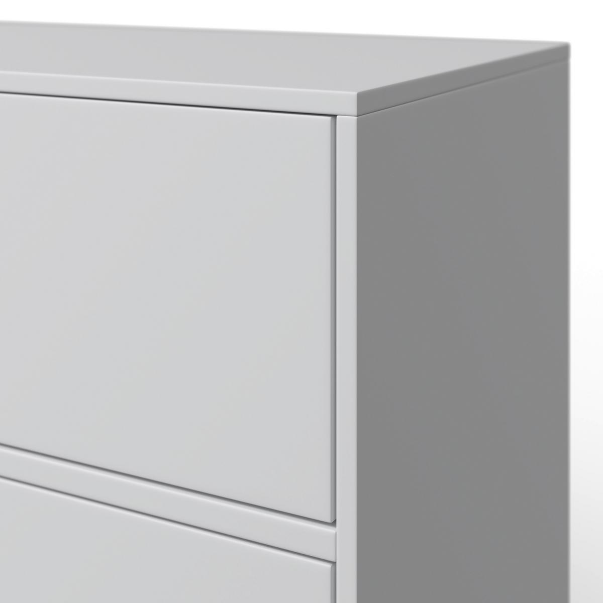 Kommode Mick Weiß MDF - Schwarz/Braun, MODERN, Kunststoff/Textil (120/75/40cm) - Bessagi Home