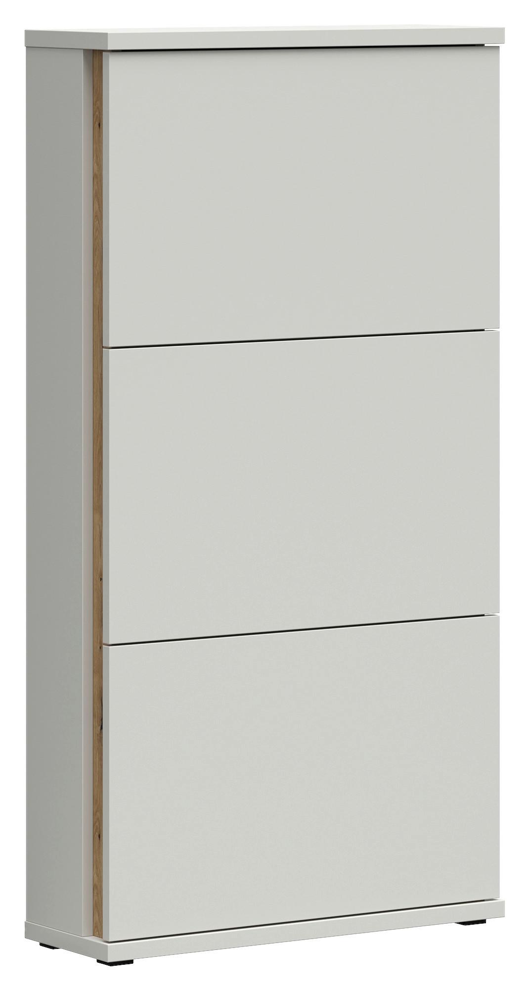 Schuhkipper Antonio Kaschmir/Evoke Eiche - Eichefarben/Creme, Modern, Holzwerkstoff/Kunststoff (61/118/21cm) - Mömax