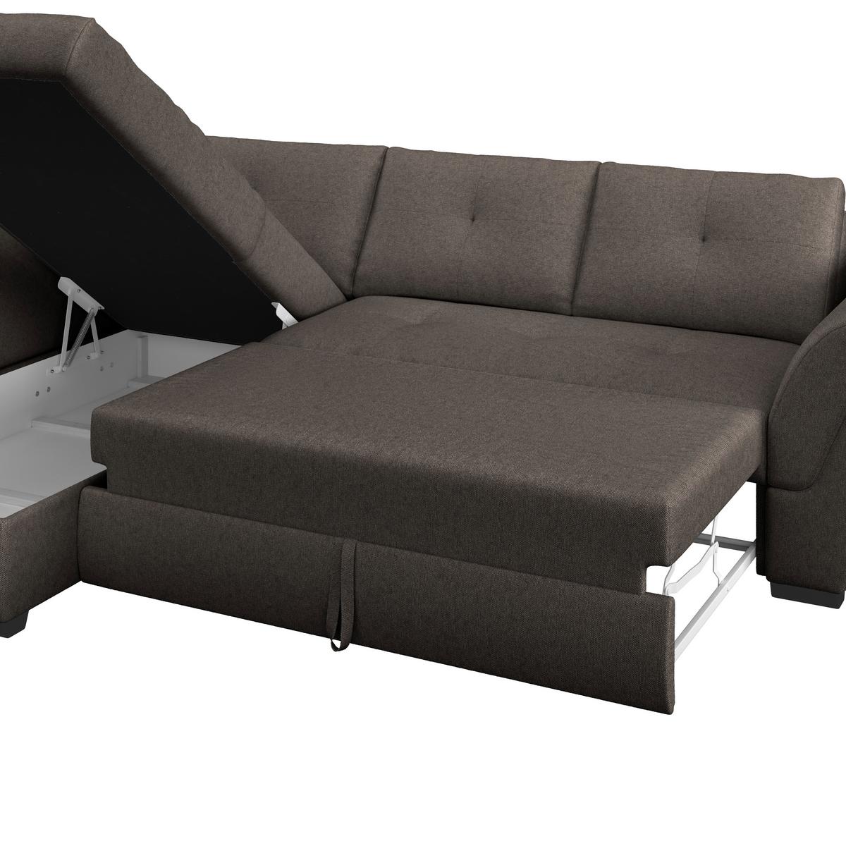 Sedežna Garnitura Berisso, Z Ležiščem In Predalom - rjava, Design (187/278cm) - Mömax