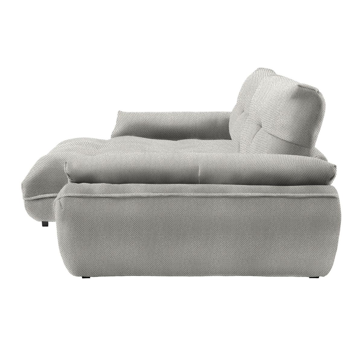 Wohnlandschaft Vivo Lavagrau - Lavagrau/Schwarz, MODERN, Kunststoff/Textil (179/63/317cm) - Premium Living