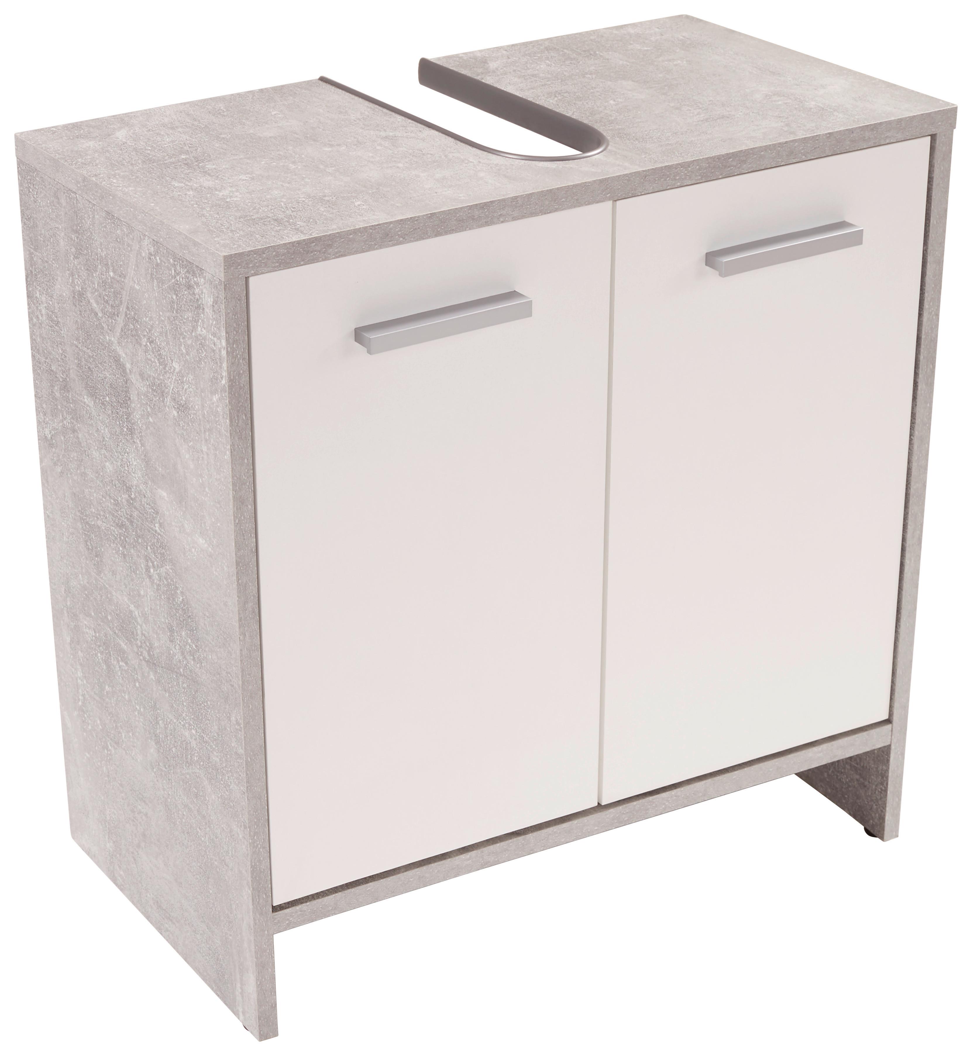 Bază pentru lavoar Attack - gri deschis/alb, Modern, material pe bază de lemn (60,4/55/28cm)