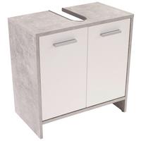 Omarica Za Pod Umivalnik Attack, Biserno Bela, Siva - barve kroma/črna, Moderno, umetna masa/leseni material (60,4/55/28cm) - Mömax