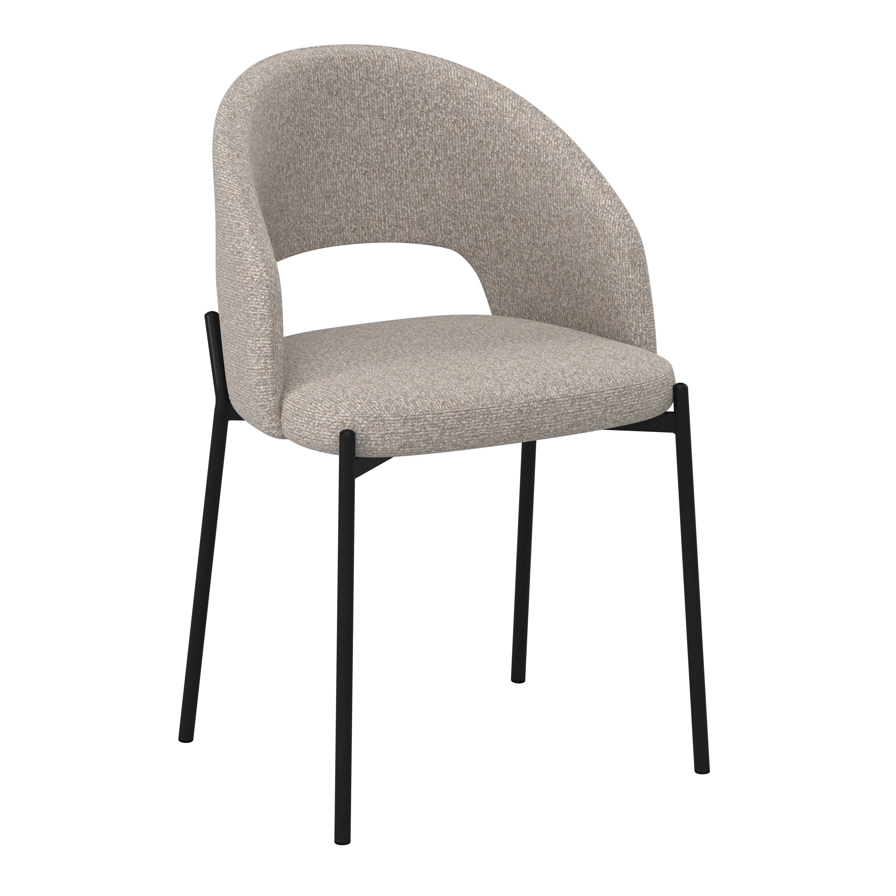 STOL NADIYA - ljusgrå/svart, Modern, metall/trä (52/78/56cm) - Bessagi Home