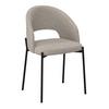STOL NADIYA - ljusgrå/svart, Modern, metall/trä (52/78/56cm) - Bessagi Home