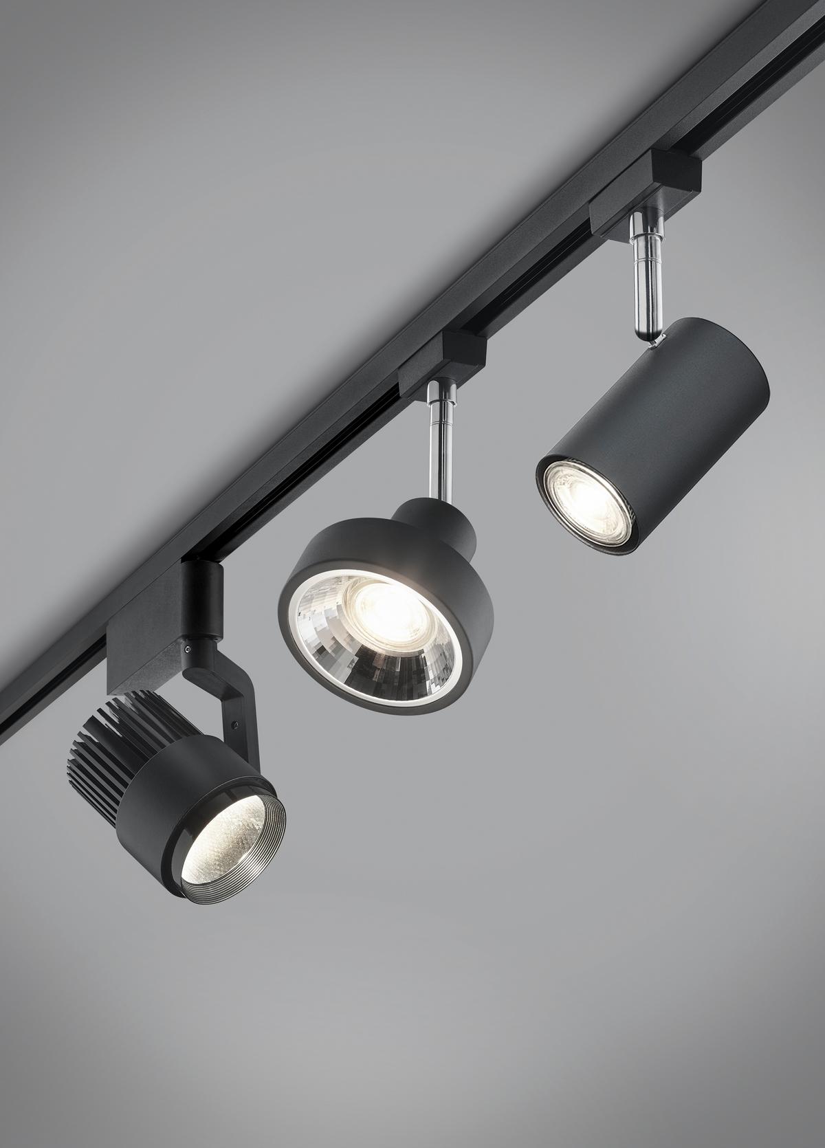 Schienensystem-Strahler Leon Duoline Schwarz max. 40 Watt - Schwarz, Basics, Metall (11/18cm) - Trio Leuchten