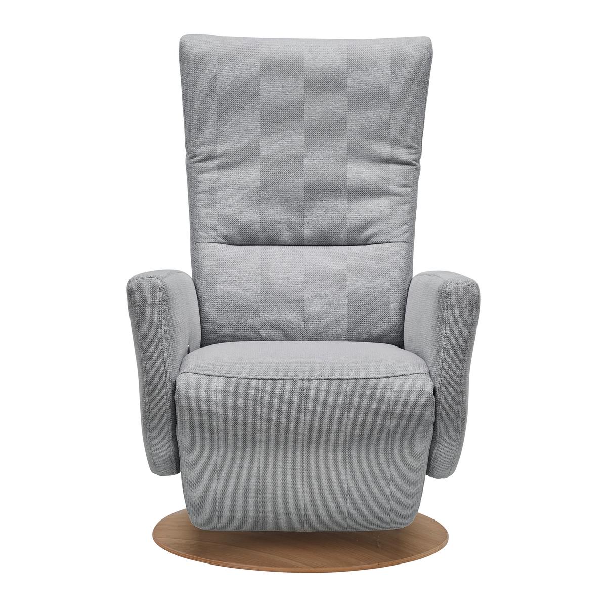 Relaxsessel Sitting 1 in Silber - Wildeiche/Silberfarben, MODERN, Kunststoff/Textil (70/111/80cm) - Premium Living