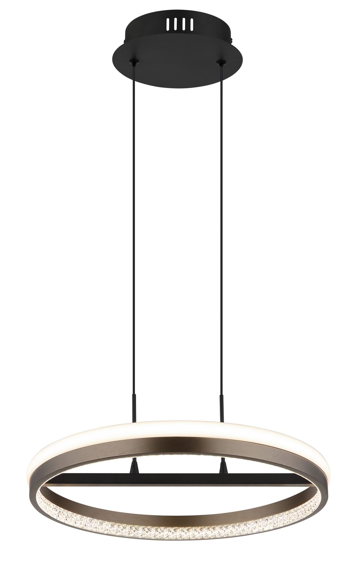 Led Viseća Svjetiljka Tamno Siva Boja - tamno siva/prozirno, Design, metal/plastika (39,7/150cm) - Globo