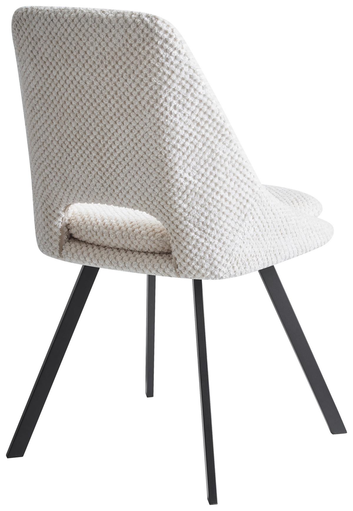 KRZESŁO FLAVIO  -EXKLUSIV- - beżowy/czarny, Design, metal/tkanina (48/85/56cm) - Carryhome