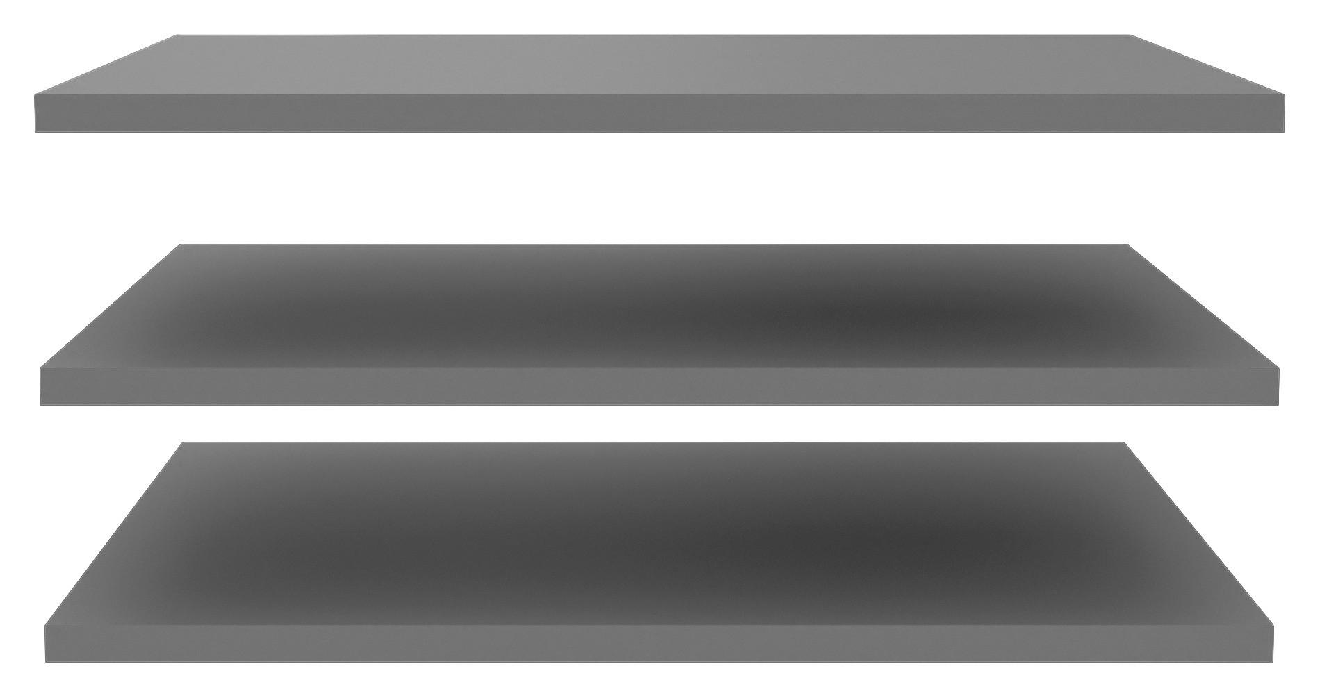 Belső Polc Szett Bellevue - szürke, Lifestyle, faalapú anyag (47,8/42/2,2cm)