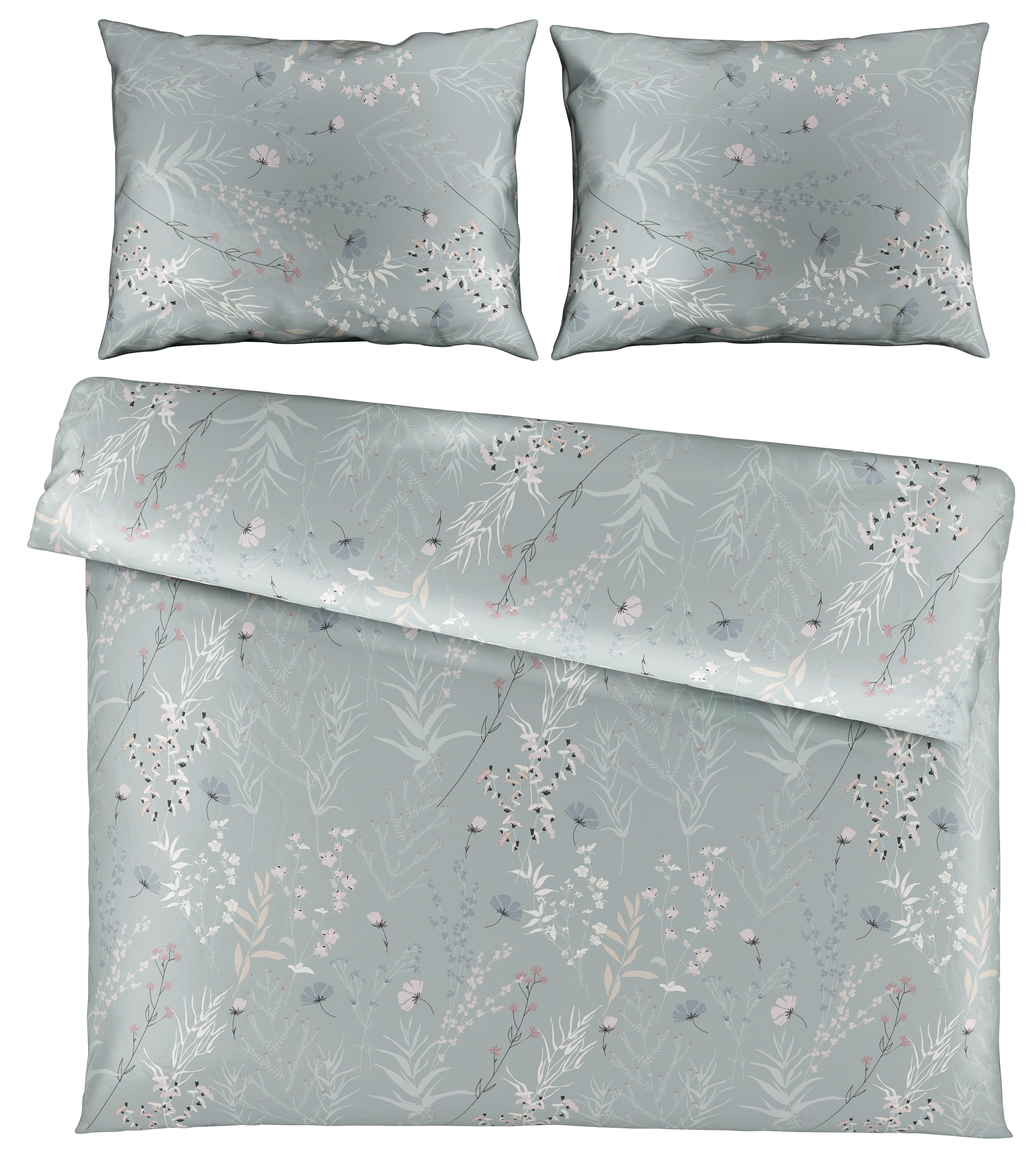 Posteljina 200x200cm 2x60x80cm Lina Xxl - zelena, Konvencionalno, tekstil (200/200cm) - Mömax