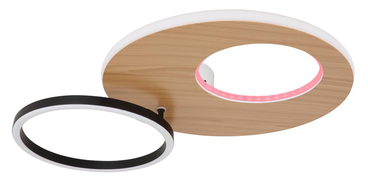 Stropna Led-svetilka Forsi, S Sijalko - črna/bela, Design, kovina/umetna masa (61,2/40/10,5cm) - Globo