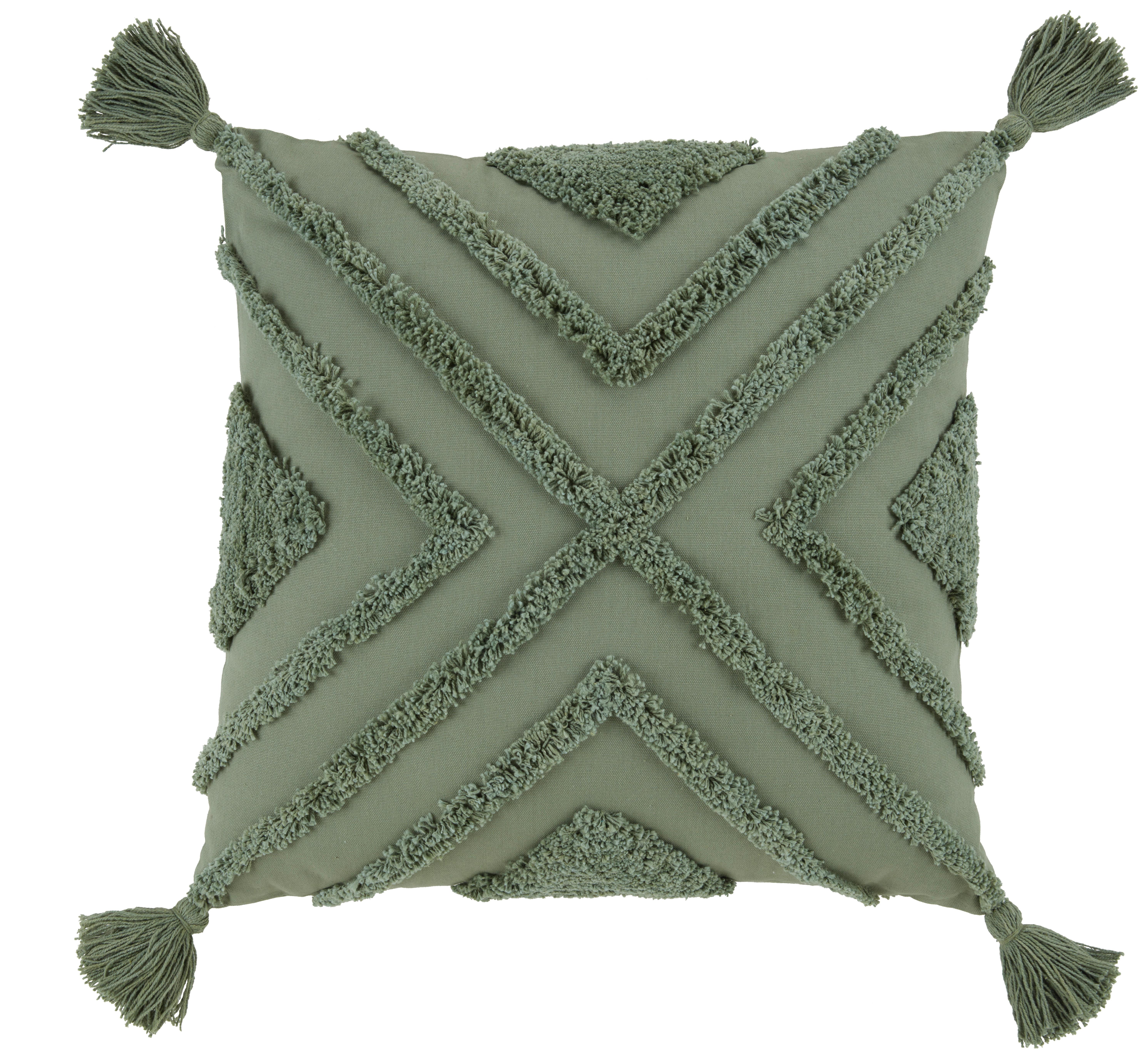 Okrasna Blazina Nouria - zelena, Trendi, tekstil (50/50cm) - Premium Living